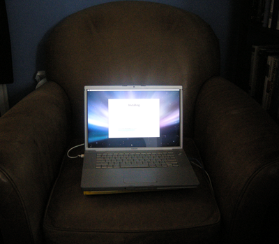 MacBook Pro on Chair
