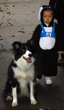 My daughter Miya and dog friend Sophie 2002 by kjudy
