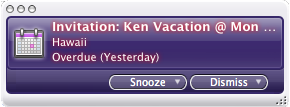 Overdue vacation reminder