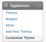 Wordpress Theme Menu Item