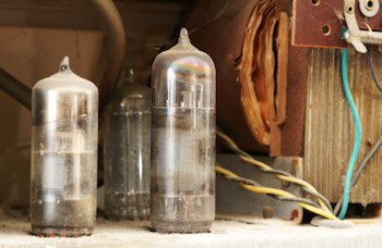 Vacuum tubes in an old radio