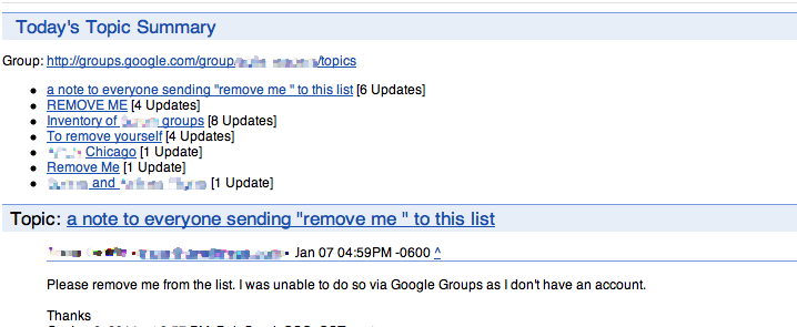 remove me from this list