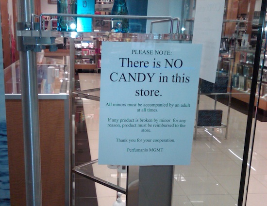 There is no candy in this store